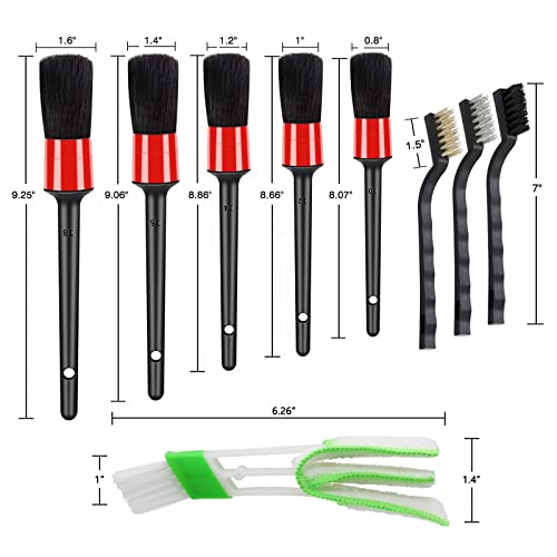 10pcs Auto Car Detailing Brush Set Car Interior Cleaning Kit - view 5