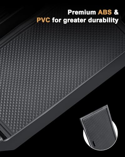 Center Console Organizer For 2015-2023 Dodge Challenger - Armrest Box Storage Tray Compatible with 2015-2023 Challenger Accessories - Center Console Armrest Organizer Solid ABS with Anti-Slip Mat - view 5
