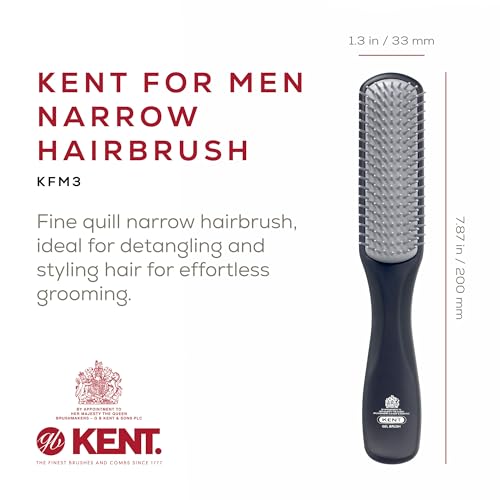 KFM3 Gel Styling Hair Brush for Men, 9 Row Men's Hair Brush with Ionic Anti Static Bristles, Detangling and Smoothing Short to Medium Length Hair - view 2