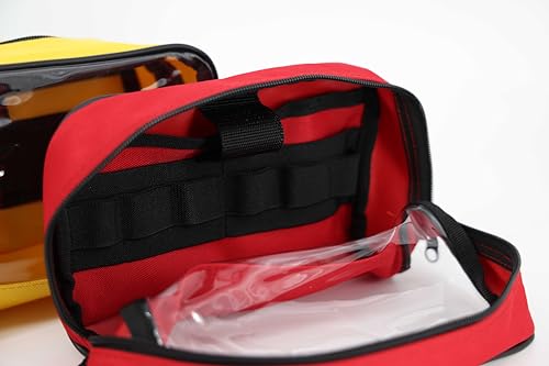 Color Coded First Aid Medical Kit Accessory Pouches - Zippered Bag With Transparent Window - Set of 4 for EMT Trauma Medic Bags - view 3