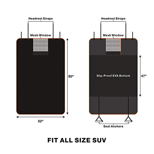 SUV Cargo Liner for Dogs, Waterproof Dog Cargo Cover with Bumper Flap Protection Durable Toyota Rav4 Trunk Mat for Pets Keep Your Vehicle Trunk Clean Universal Fit SUV Car Seat Cover - view 5