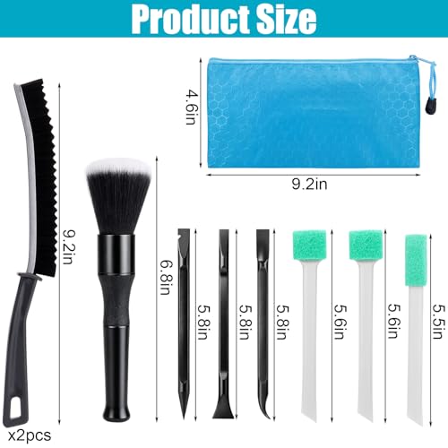 Car Detailing Kit Interior,Car Interior Cleaner Brush Set,10 Pcs - view 7