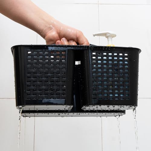 Portable Shower Caddy, Caddy Organizer with Handle, Plastic Shower Basket Hold Soap, Shampoo, Hair Supplies and Beauty Products, Cleaning Supplies Organizer for Home, Dorm, Shelf and Cabinet - view 4