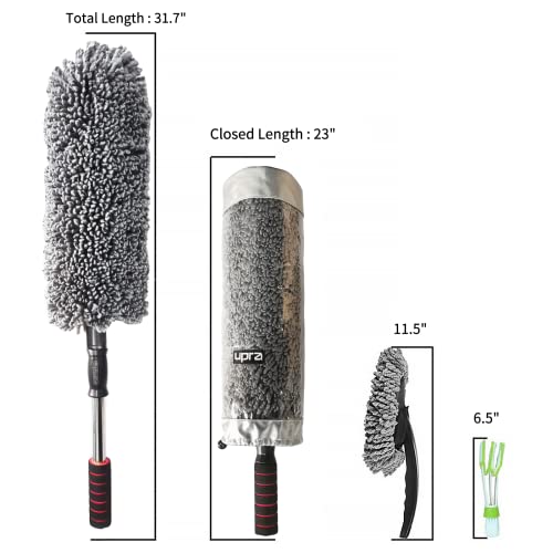 Ultimate Car Duster Kit，Best Microfiber Multipurpose Duster,Interior &Exterior Cleaning Tools,Dashboard Detailing Brush,Scratch Lint Free,Pollen Removing,extendable Handle,Tuck,SUV,RV,Set of 4 - view 5