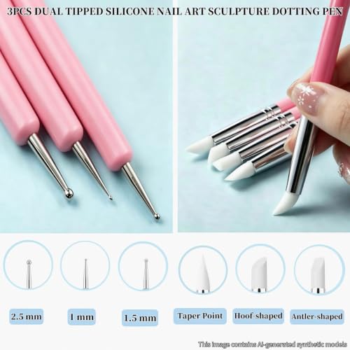 5Pcs Nail Art Liner Brushes Liner Brush for Nails Gel Striping Nail Brushes - view 5