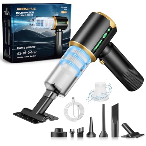 Cordless Handheld Car Vacuum Cleaner: 7-in-1 & 16000Pa Suction -Tar-Black