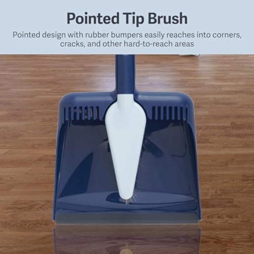 Wayclean Handheld Angled, Medium, Grey Dustpan and Brush Set, Green and Taupe - view 2
