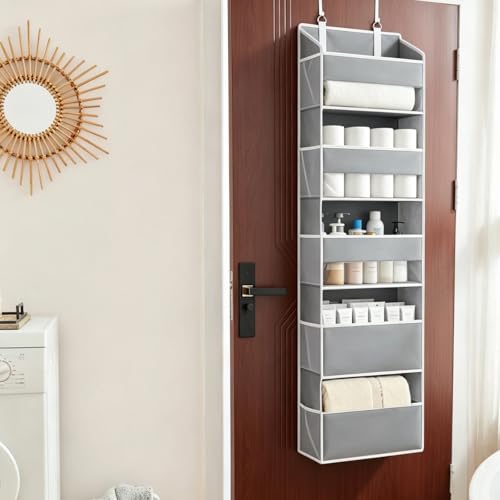 Over the Door Organizer for Bedroom, Pantry, Bathroom, 5 Shelf Grey - view 5