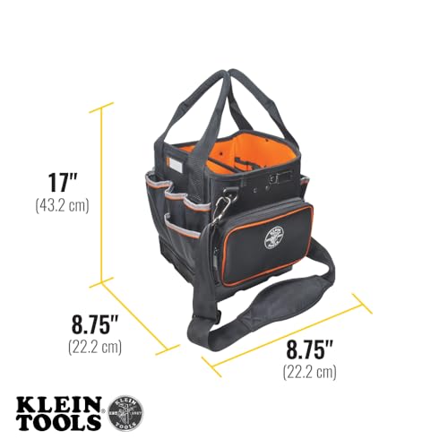 5541610-14 Tool Bag with Shoulder Strap Has 40 Pockets for Tool Storage and Orange Interior - view 5