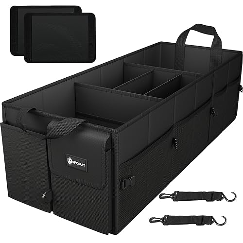 Large Trunk Organizer - 98L Collapsible Car Storage Organizer