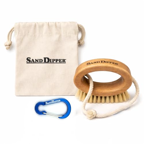 Beachy Clean Sand Brush – Ergonomic Oval Grip Handle, Removes Sand from Feet, Gear, Pets & Car Mats – Beach, Camping & Travel Essential