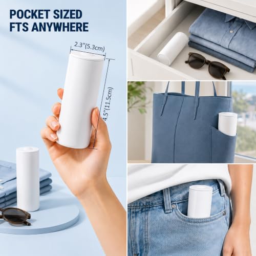 Mini Travel Lint Roller Strong Sticky for Pet Hair w/Dust Cover, 120 Sheets - view 3
