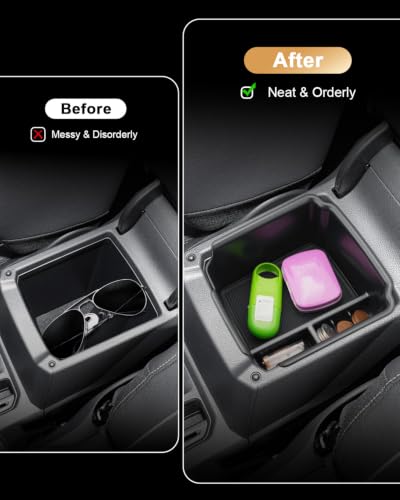 Center Console Organizer For 2018-2024 VW Tiguan/2022-2026 Taos - Armrest Box Storage Tray Compatible with 2018-2024 Tiguan/2022-2026 Volkswagen Taos Accessories Armrest Organizer ABS - view 3