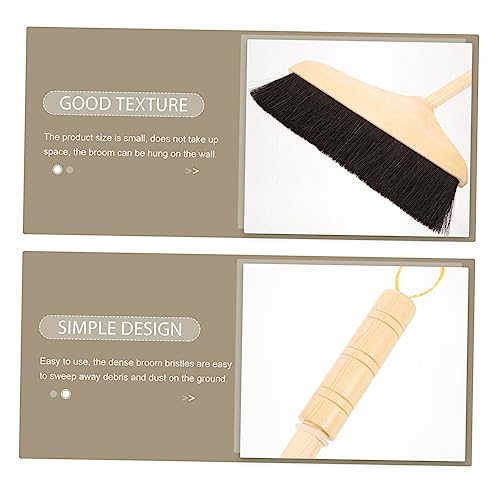 Horsehair Broom Floor Sweeper Soft Bristle with Metal Handle - view 7