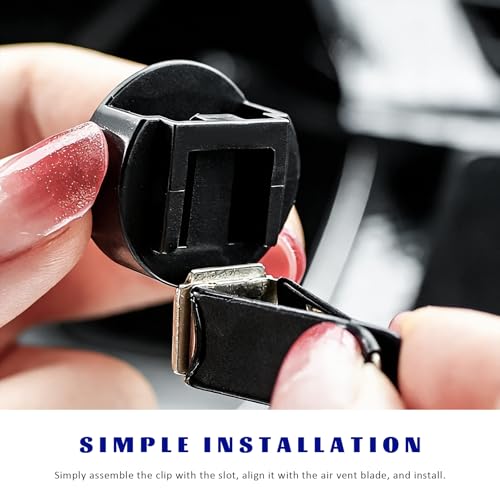 20 PCS Car Metal Air Vent Clips, Square Head Auto Air Conditioning Outlet Clip with Plastic Slot, Vent Clips Replacement Interior Decor for Most Vehicles, Car Accessories - view 4