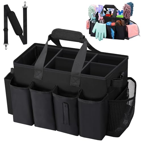 Wearable Large Cleaning Caddy Bag for Housekeepers (Black)