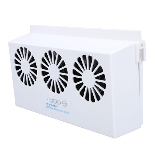 Solar Car Exhaust Fan 3 Heads Odor Removal Cooling Purifier for