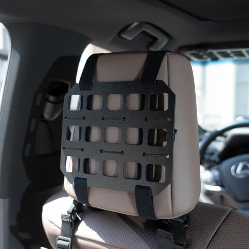 Car Headrest Organizer MOLLE Panel for Vehicle Seat Back EDC Pouch Tool Holster Bag Gadget Holder Backpack Insert Panel Tactical Gear Rack Truck Equipment Plate Modular Storage Shelf - view 5