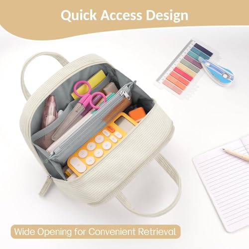 Large Pencil Case Pouch, Extra Big Pencil Bag with 5 Compartments - view 5