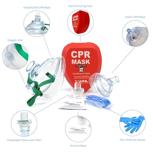 CPR Rescue Mask, Adult/Child and Infant, Hard Case Kit - view 2