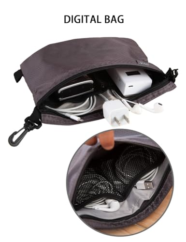 Small Toiletry Bag for Men Bulk Cosmetic Bag Dopp Kit Carry On Zipper Pouch Organization Nylon Packing Sack Wate Repellent(Grey) - view 5