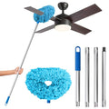 Ceiling Fan Cleaner Duster with 13-48 in Extension Pole, Blue