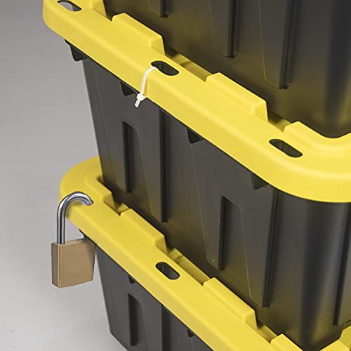 Heavy Duty 12-Gallon Stackable Plastic Storage Bins with Lids, 4 Pack - view 5