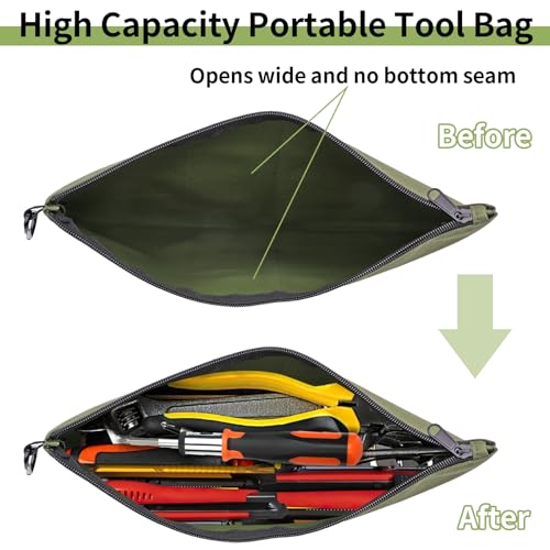 3 Pack Tool Bag Zipper Pouch, Premium Tool Pouch, Utility Storage Organizer - view 4
