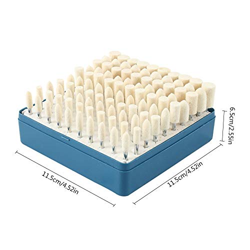 100Pcs Felt Polishing Wheels Wool Polishing Buffing Pads, Mandrel Mounted Grinding Bits，Polishing Grinding Head Wheel Tool Kit For Dremel Rotary Tool - 1/8 Inch Shank - view 5