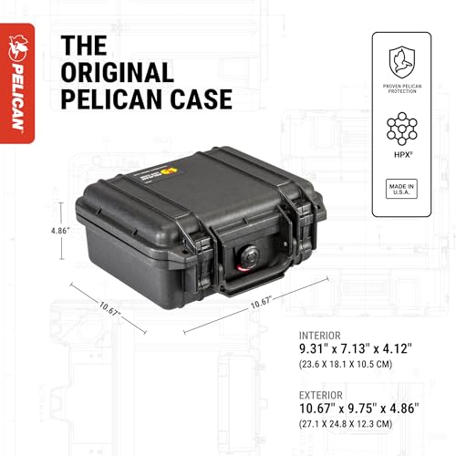 Pelican 1200 Case With Foam (Black) - view 2