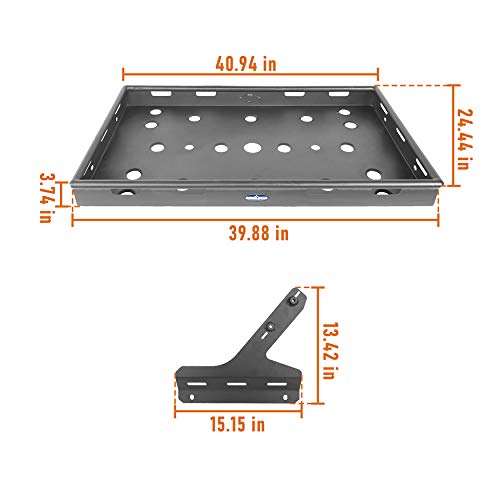 JL Rear Trunk Cargo Rack Shelf for 2018-2026 Jeep Wrangler JL 4-Door Hardtop & Sky One Touch Power Top, JLU Accessories Camping Luggage Storage Tray - view 6