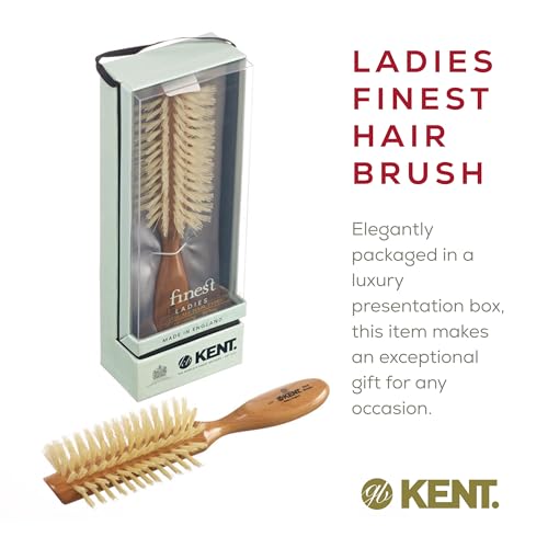 LC7 Half Radial Hair Brushes for Women Curling Hair Brush Made of Cherrywood - White Natural Boar Bristle Hairbrush Adds Volume to Shoulder Length Hair - Salon Style Pure Wood Brush from - view 6
