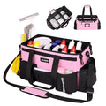 Large Wearable Cleaning Caddy Bag with Handles, Pink