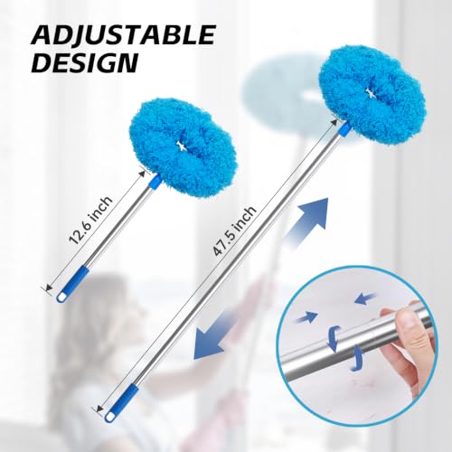 Ceiling Fan Cleaner Duster with 13-48 in Extension Pole, Blue - view 4