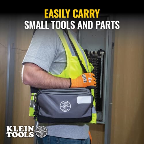KLEIN TOOLS Tool Pouch, Dual Compartments, Heavy-Duty Tool Bag Organizer, Multipurpose Bag - view 4