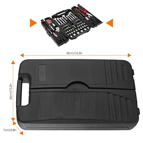 95-Piece Car Tool Kit with Storage Case, Red - view 2