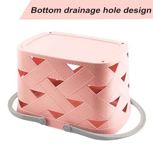 Portable Shower Caddy 2 Pack, Tote Plastic Storage Basket with Handle Shelf Organizers Bin for Bathroom, College Dorm, Kitchen, Garden, Camping, Cleaning Supplies (White 1 pcs) - view 3