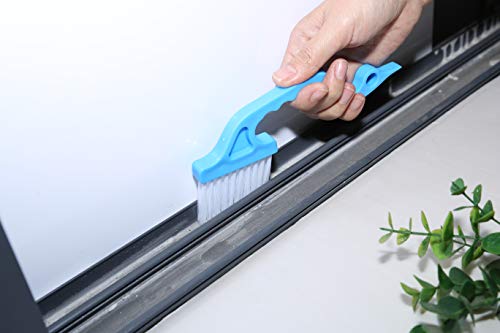 2pcs Hand-held Groove Gap Cleaning Tools Door Window Track Kitchen Cleaning Brushes (Sky Blue) - view 4