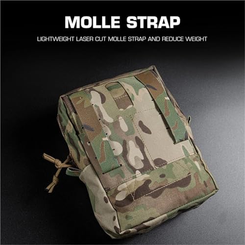 Tactical Tall GP Pouch, Large Capacity MOLLE Utility Storage Bag - view 5