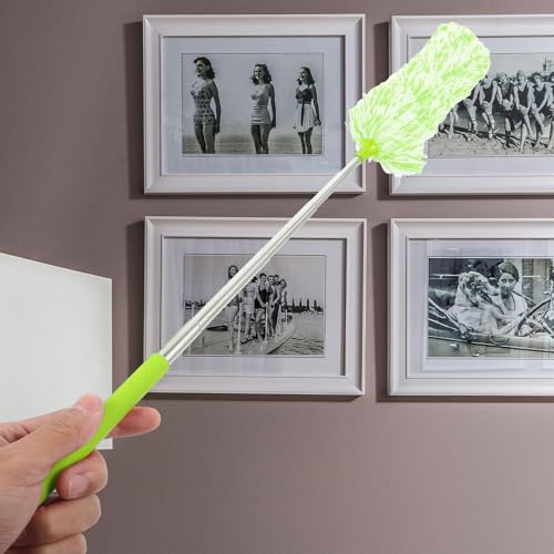 Telescopic Microfiber Duster Wand with Bendable Head, Reusable Cleaner - view 4