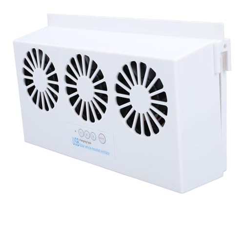 Solar Car Exhaust Fan 3 Heads Odor Removal Cooling Purifier for - view 3