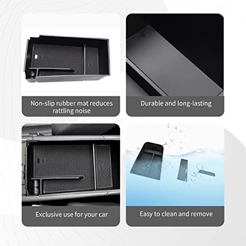 For 2026 2027 Kia K5 Console Organizer: Center Console Insert ABS Black Material Armrest Organizer Tray Secondary Storage Box Compatible with 2021-2027 Kia K5 Accessories - view 5