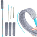 Retractable Gap Dust Cleaner Cleaning Tools with 3 Microfiber Dusting Cloths Long Handle 62.2inches Washable and Retractable Duster Brush for Cleaning Under Appliances Furniture Couch Fridge