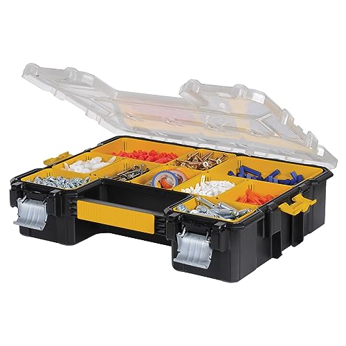 Small Parts Organizer, Hardware Storage Box with Removable Dividers, 10-Compartment (DWST14825)