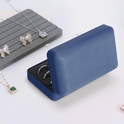 Velet Jewelry Ring Storage Box for Multiple Rings (Blue) - view 5