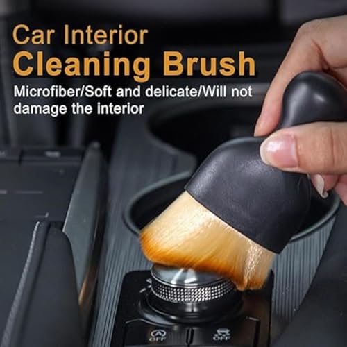 Car Interior Dust Brush | Auto Brushes | Soft Bristles Detailing Brush Tool for Air Conditioner Vents Leather | Gadgets | dust Remover | Static Duster for car Cleaning (1Pcs) - view 3