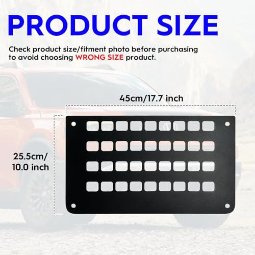 08Z03-3BM-100 Metal MOLLE Panel for 2026 Honda Passport, Functional Trunk Organizer Storage Panel, Black Partition Board, 2026 Honda Passport Accessories (2 Pcs) - view 3