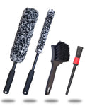 PRO Choice 4 Pack Wheel Cleaning Brush Kit for Tire & Rim Detailing