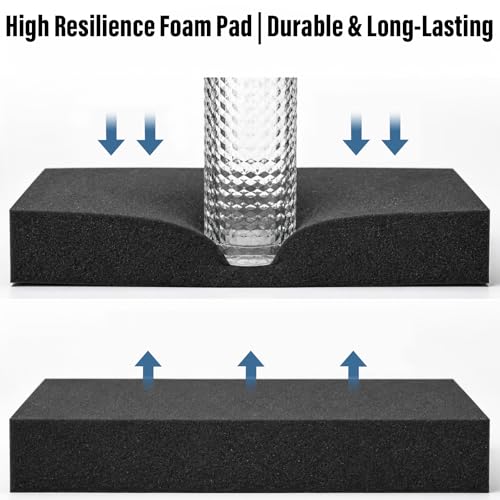 4pcs High Density Packing Foam Sheets, Black Polyurethane Foam Padding, Cushioning Foam Inserts for Cases, Shipping, Storage Drawer - 16" X 12" X 1" - view 5