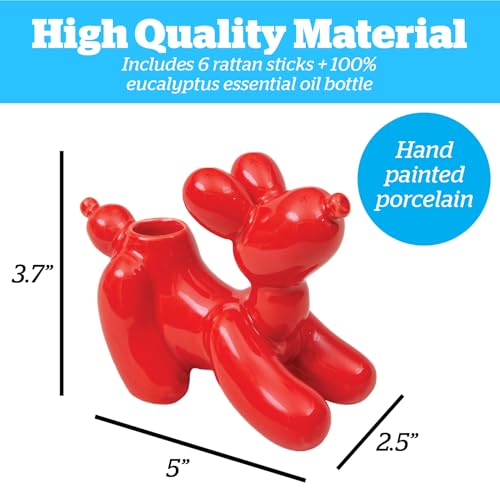Balloon Dog Reed Oil Diffuser, Eclectic Shelf Decor for Home Dorm or Apartment, Fragrant Bathroom Air Freshener, Unique Housewarming Gifts - view 4